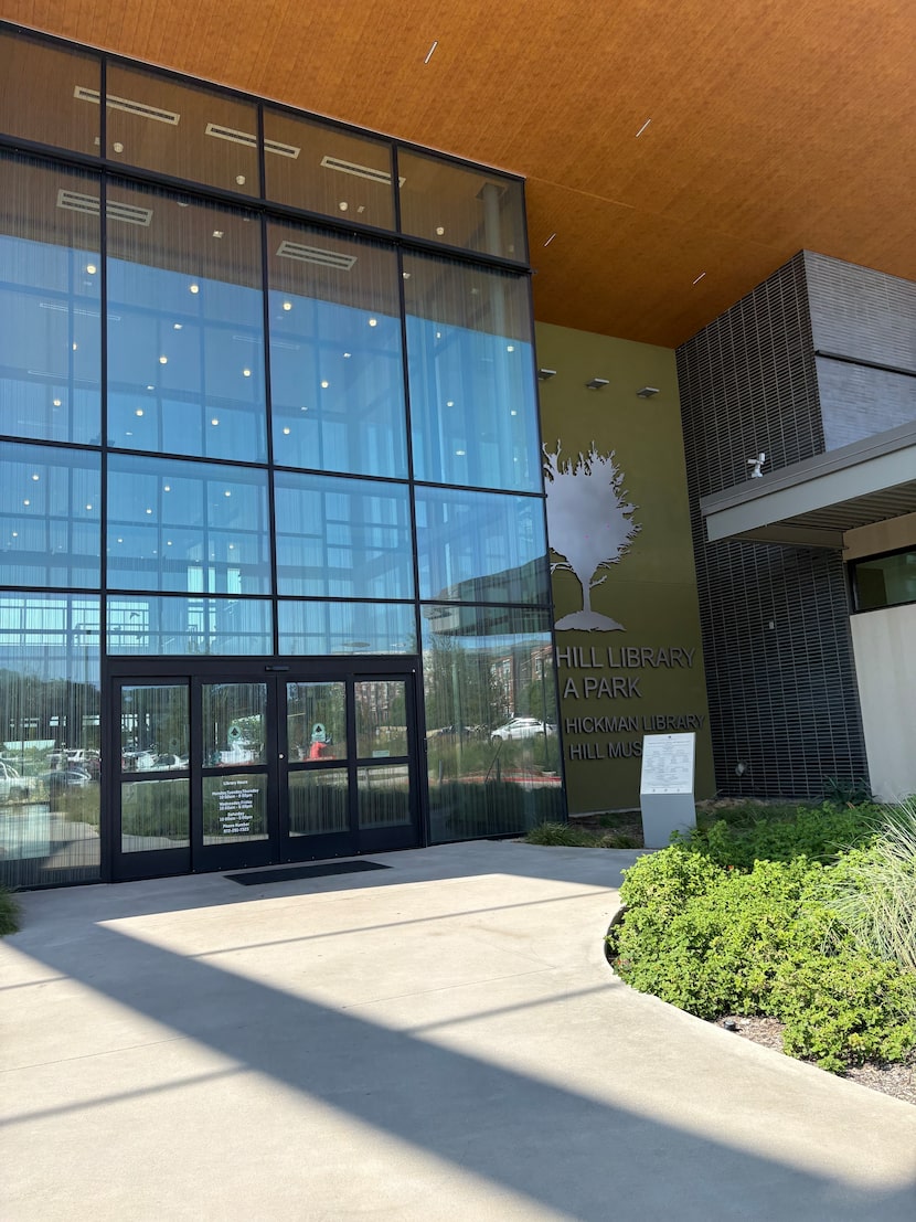 Entrance of The Traphene Hickman Library in Cedar Hill. The library was built with...