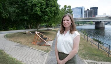William Penn Foundation board chair Katherine H. Christiano on the Schuylkill River Trail in June 2024. The foundation recently announced a special round of grants totaling nearly $10 million to groups “working to defend democratic values, respond to emerging federal actions, and support nonprofit organizations in crisis.”