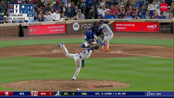 Alvarez hits 2-run homer in 8th as Mets rally to beat Cubs 9-7