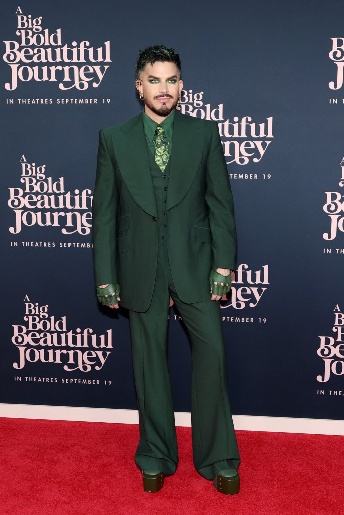 Adam Lambert attends the premiere of A Big Bold Beautiful Journey