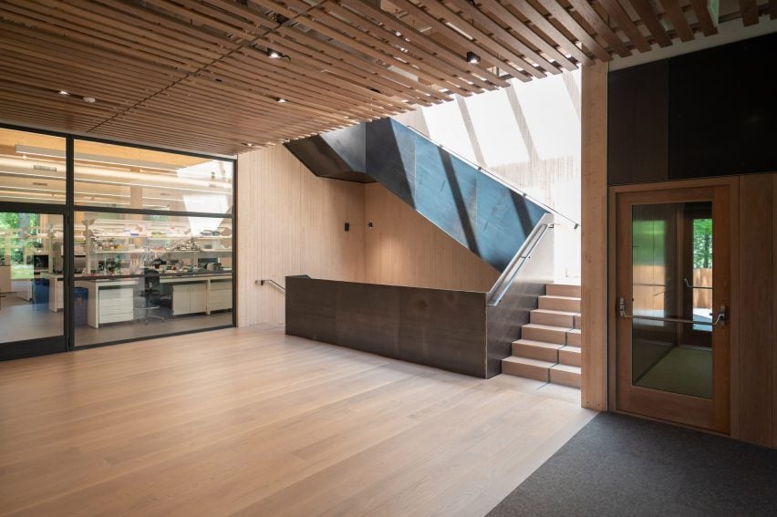 Staircase within research facility