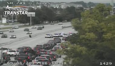 Traffic alert: Woman critical after crash with deputy's car on SH-249