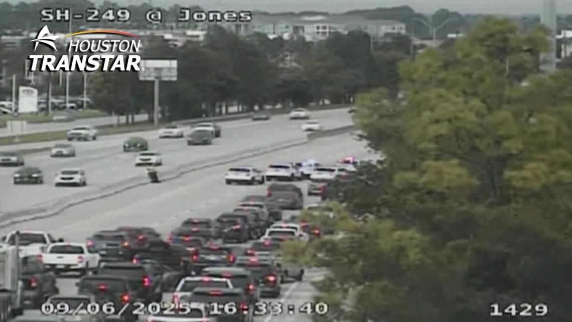 Traffic alert: Woman critical after crash with deputy's car on SH-249