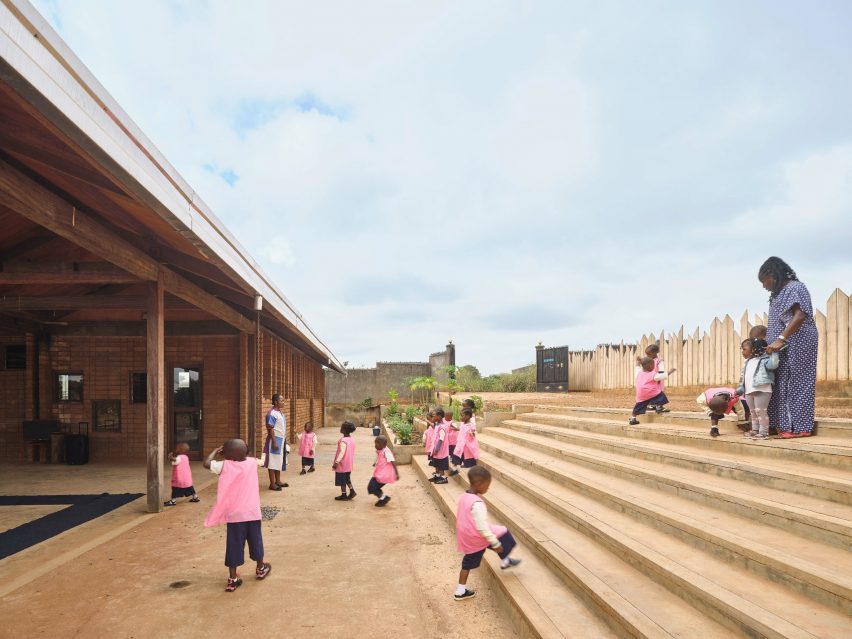 African Flow School stepped play area by Urbanitree