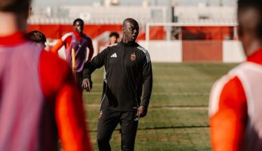 Phoenix Rising head coach Pa-Modou Kah during training (Image: Phoenix Rising FC)