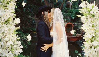 The Brides Hosted a Whimsical Los Angeles Wedding Filled With Butterflies and Chartreuse Details