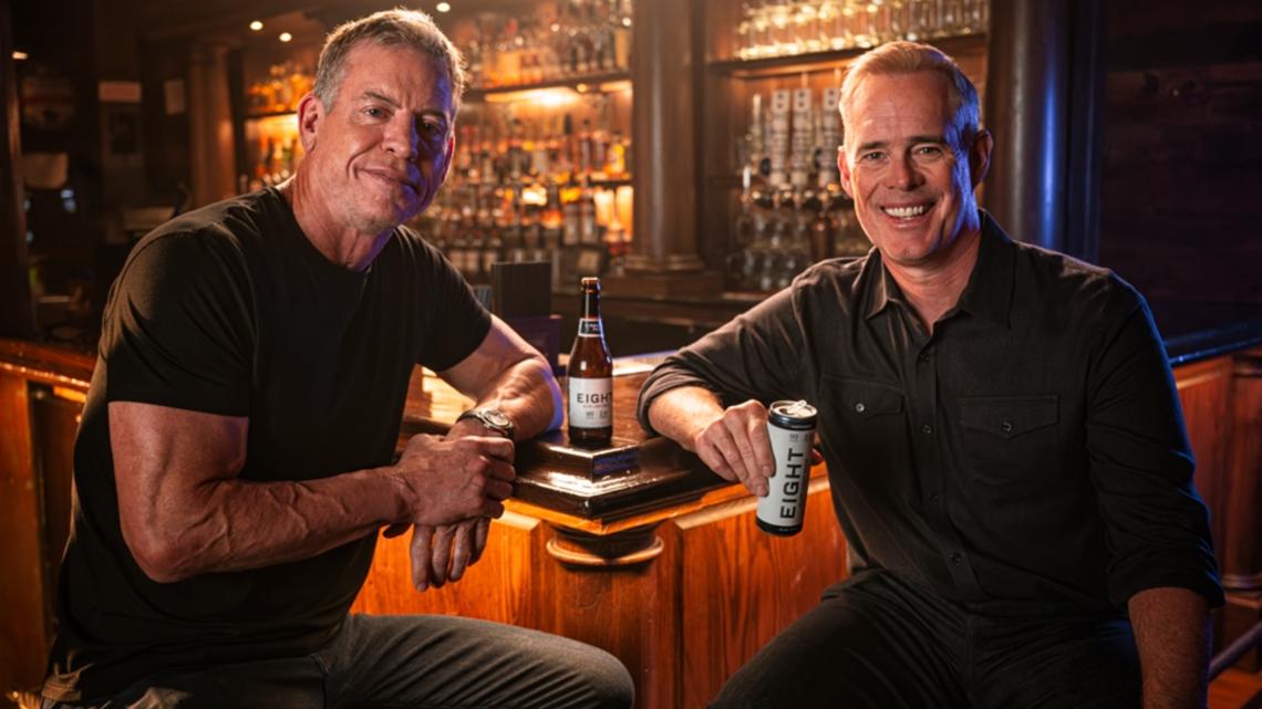 Cowboys legend Troy Aikman films commercial at Dallas bar with Joe Buck