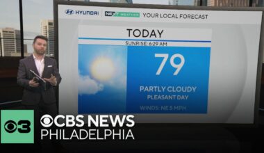 Partly cloudy, seasonable weather in Philadelphia region for back-to-school