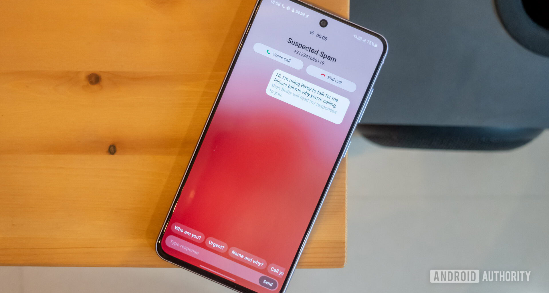 bixby text call suspected spam caller