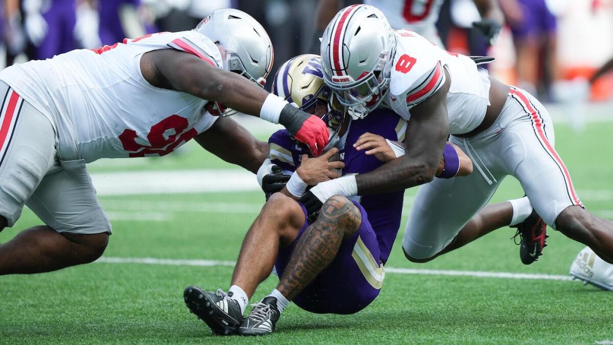 Ohio State outlasts Washington: No. 1 Buckeyes shake off slow start, ride defense to win Big Ten opener