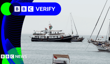 BBC Verify Live: Investigating reported strike on Gaza-bound flotilla and new Ukrainian missile