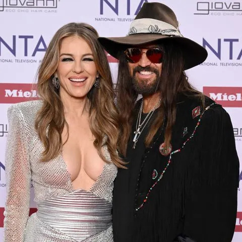 Jeff Spicer/Getty Elizabeth Hurley and Billy Ray Cyrus
