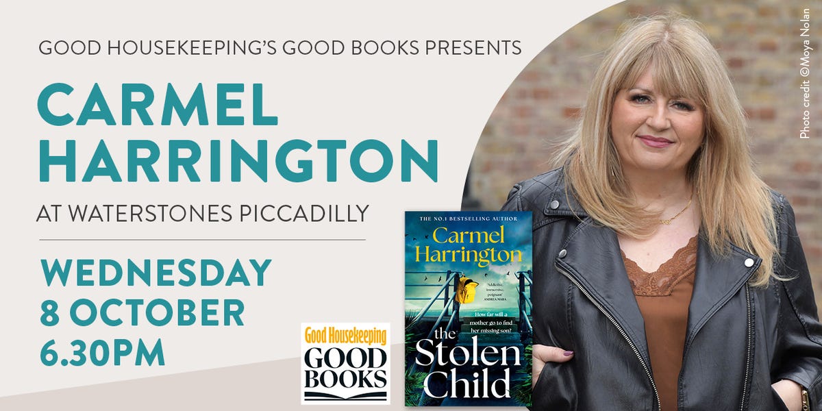 Join us for an evening of book chat with Carmel Harrington, author of The Stolen Child