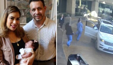 Video shows Dallas dad delivering his newborn outside hospital as staff rush to help