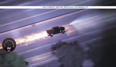 Sparks fly during chase ending in San Fernando Valley – NBC Los Angeles