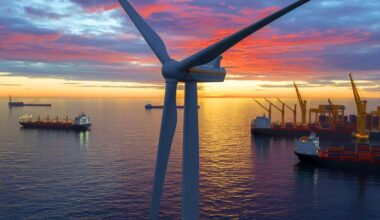 Illustration of China's Development of Ultra-Large Offshore Wind Turbines.