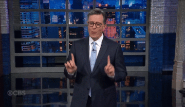 Stephen Colbert's audience boos when he says Trump is 'very much alive'