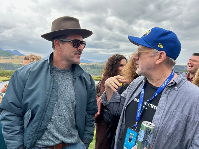 Directors Scott Cooper and Morgan Neville at Telluride. 