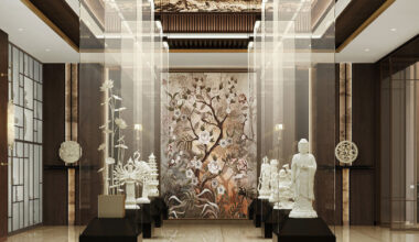 copper and glass frame beijing cultural hub for mammoth ivory carving by chuxin tuoyuan