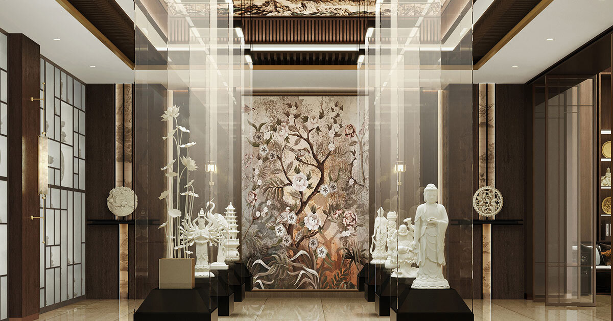 copper and glass frame beijing cultural hub for mammoth ivory carving by chuxin tuoyuan