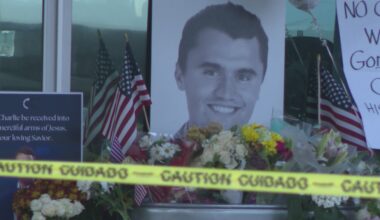 Who is speaking at Charlie Kirk's memorial service?