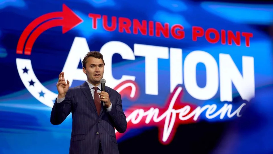Founder and executive director of Turning Point USA Charlie Kirk speaks at the opening of the Turning Point Action conference on July 15, 2023 in West Palm Beach, Florida. - Joe Raedle/Getty Images