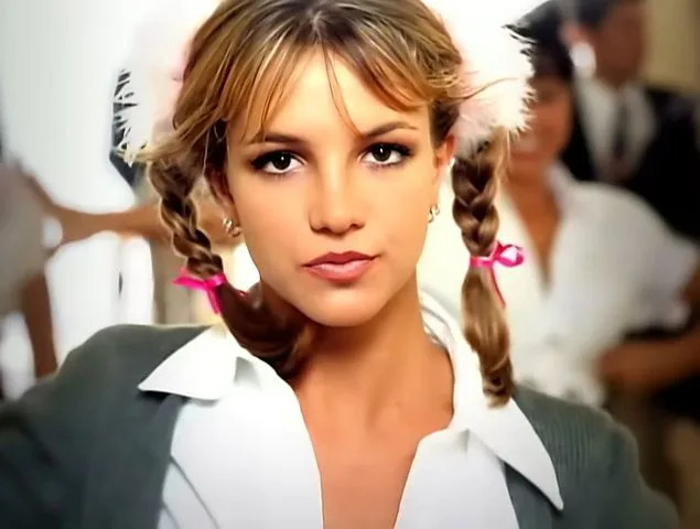britney spears/Youtube Britney Spears in the 'Baby One More Time' video