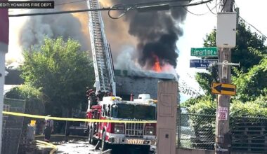 Another chemical fire erupts at Yonkers warehouse just over 2 weeks after previous fire, officials say