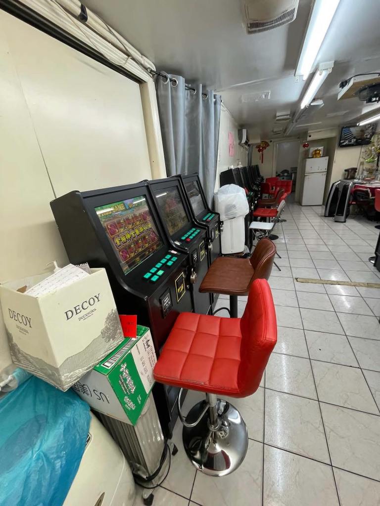 Seized illegal slot machines in a Lower Manhattan building.