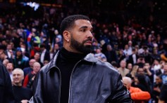 Drake leaves the court following the NBA game between the Toronto Raptors and the Golden State Warriors at Scotiabank Arena on January 13, 2025 in Toronto, Canada.