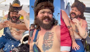 Druski's Whiteface NASCAR Makeup Took Four Hours To Perfect