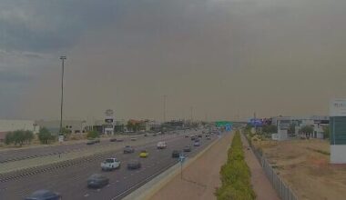 Dust was blowing across parts of the Valley on Thursday afternoon and affecting visibility for moto...