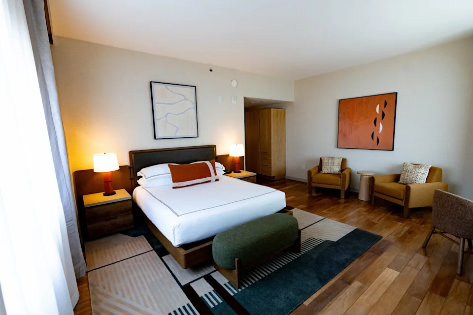 The interior of a presidential suite inside Kimpton Hotel Palomar in Phoenix on Sept. 16, 2025. It is one of 242 guest rooms that were renovated as part of a multimillion-dollar renovation.