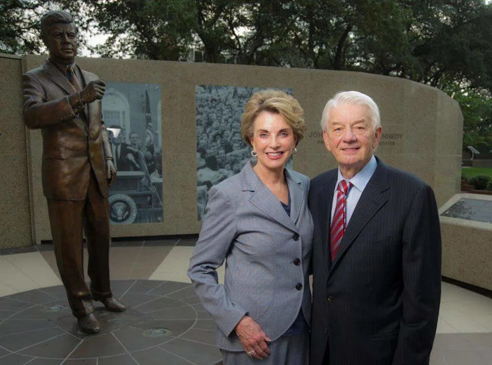 Shirlee and Taylor Gandy at the JFK Tribute in downtown Fort Worth in May 2015. The Gandys played a key role in fundraising for the memorial to the slain president’s Fort Worth visit.