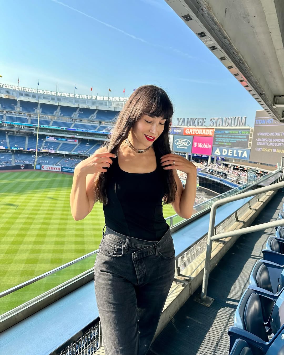 The author at a Yankees game
