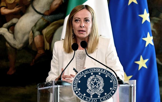 Italian Prime Minister Giorgia Meloni at the Palazzo Chigi in Rome on July 15, 2025.
