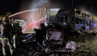 Fiery crash involving light rail, semi truck in Phoenix