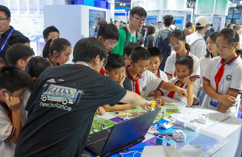 This year’s Apsara Conference attracted large crowds, including school children keen to catch up on the latest developments in AI. Photo: Vincent Chow