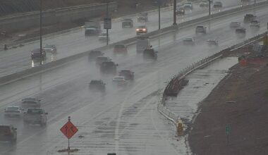Thunderstorms rolled through the Phoenix area on Friday morning, leaving a wake of rain, hail and f...
