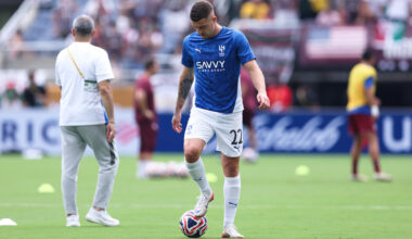 ORLANDO, FLORIDA - JULY 04: Sergej Milinkovic-Savic #22 of Al Hilal warms up prior to the FIFA Club World Cup 2025 quarter final match between Fluminense FC and Al Hilal at Camping World Stadium on July 04, 2025 in Orlando, Florida. (Photo by Megan Briggs/Getty Images)