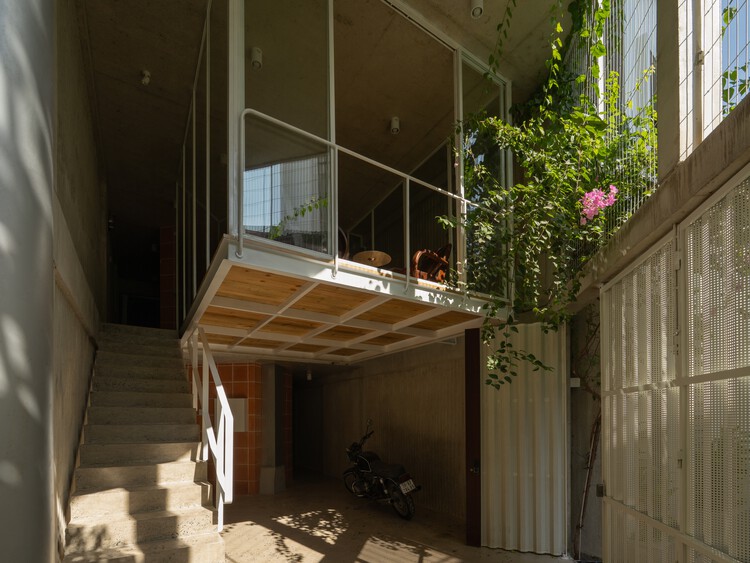 Gia Dinh House / G+architects - Interior Photography, Wood, Stairs, Balcony, Handrail