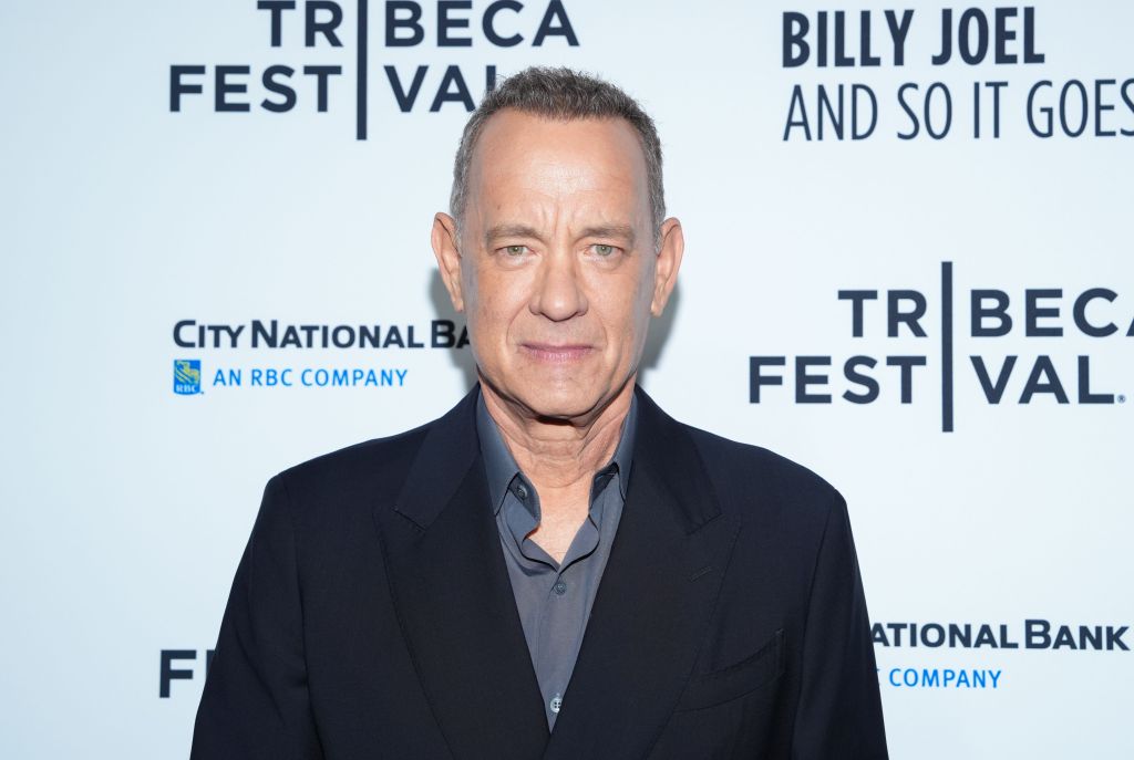 Tom Hanks at the premiere of "Billy Joel: And So It Goes" at the Tribeca Film Festival.