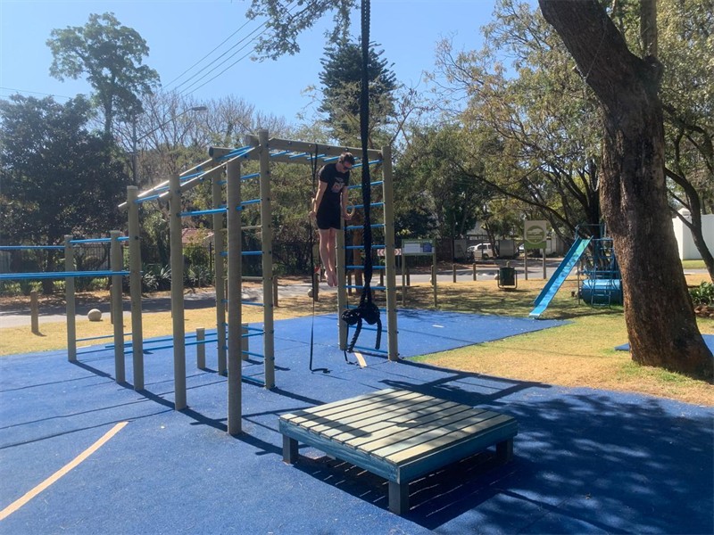 Neglected land transforms into vibrant community gym