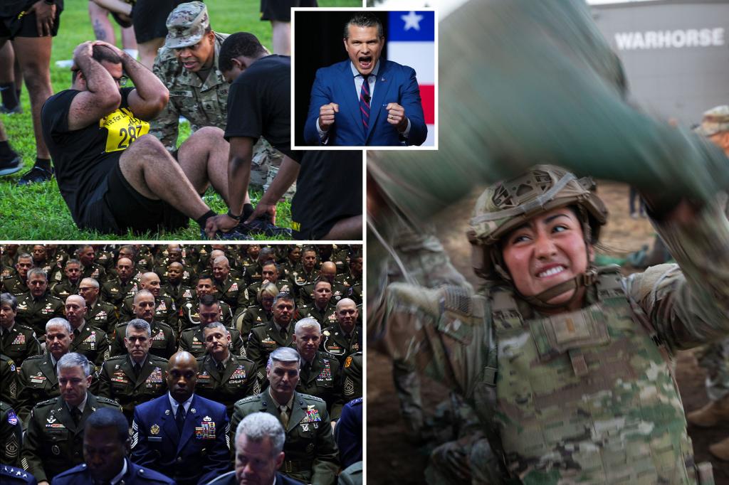 Pete Hegseth demands troops meet 'male-level' physical standards, rails against 'fat troops' in military
