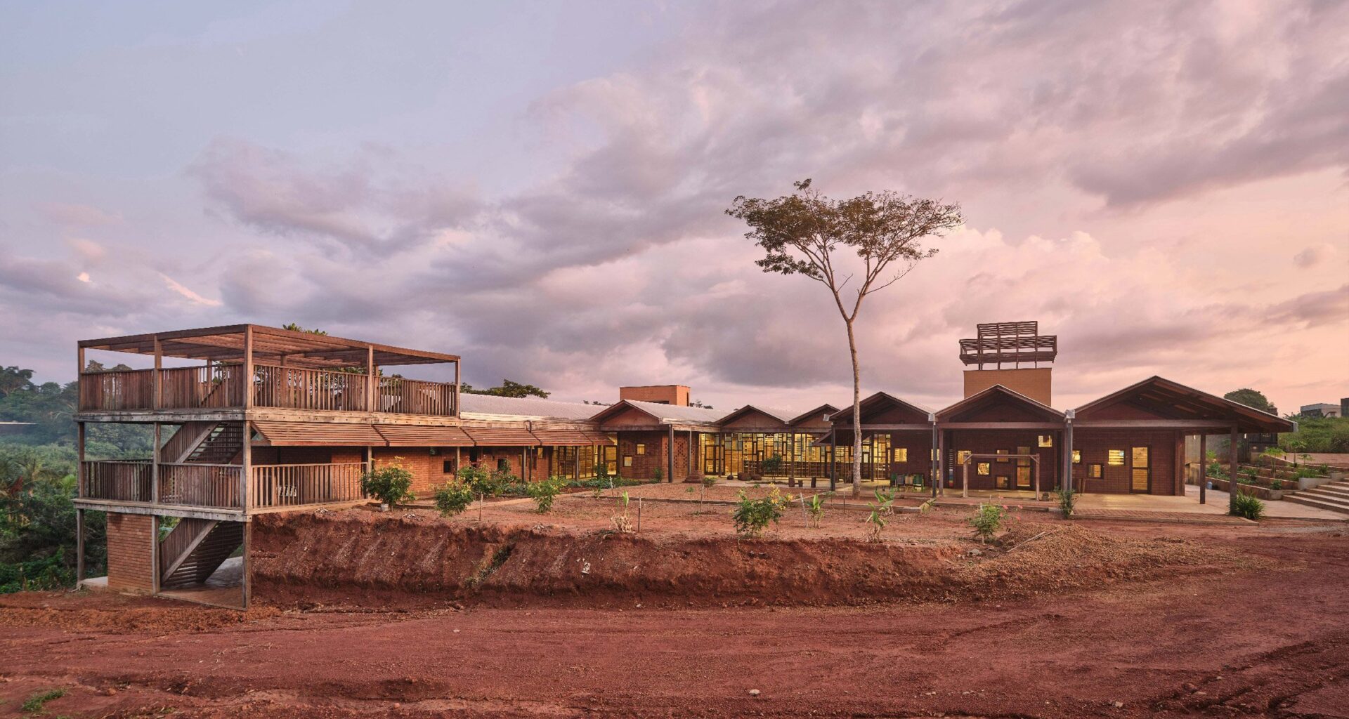 Urbanitree uses local materials for African Flow School in Cameroon