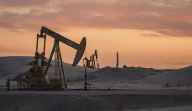 Shale oil extraction in a site near Crane, Texas, which is part of the Permian Basin