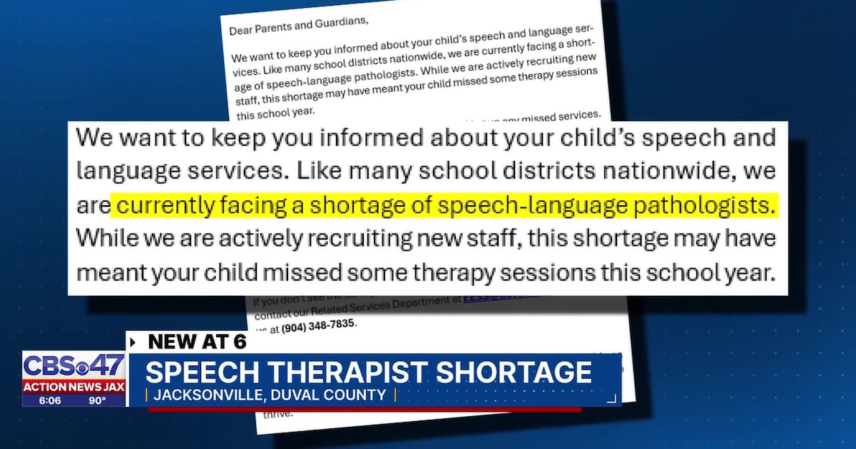 Speech therapist shortage hits Duval students; district offers Summer and virtual sessions – Action News Jax