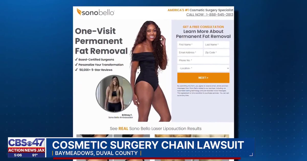 Jacksonville attorney details two pending lawsuits against cosmetic surgery chain Sono Bello – Action News Jax