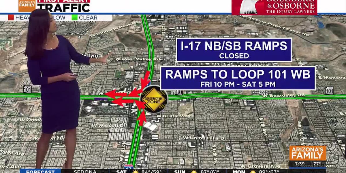 Portion of Loop 101, I-10 closed around Phoenix area