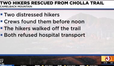 Several hikers rescued from mountain trails across Phoenix
